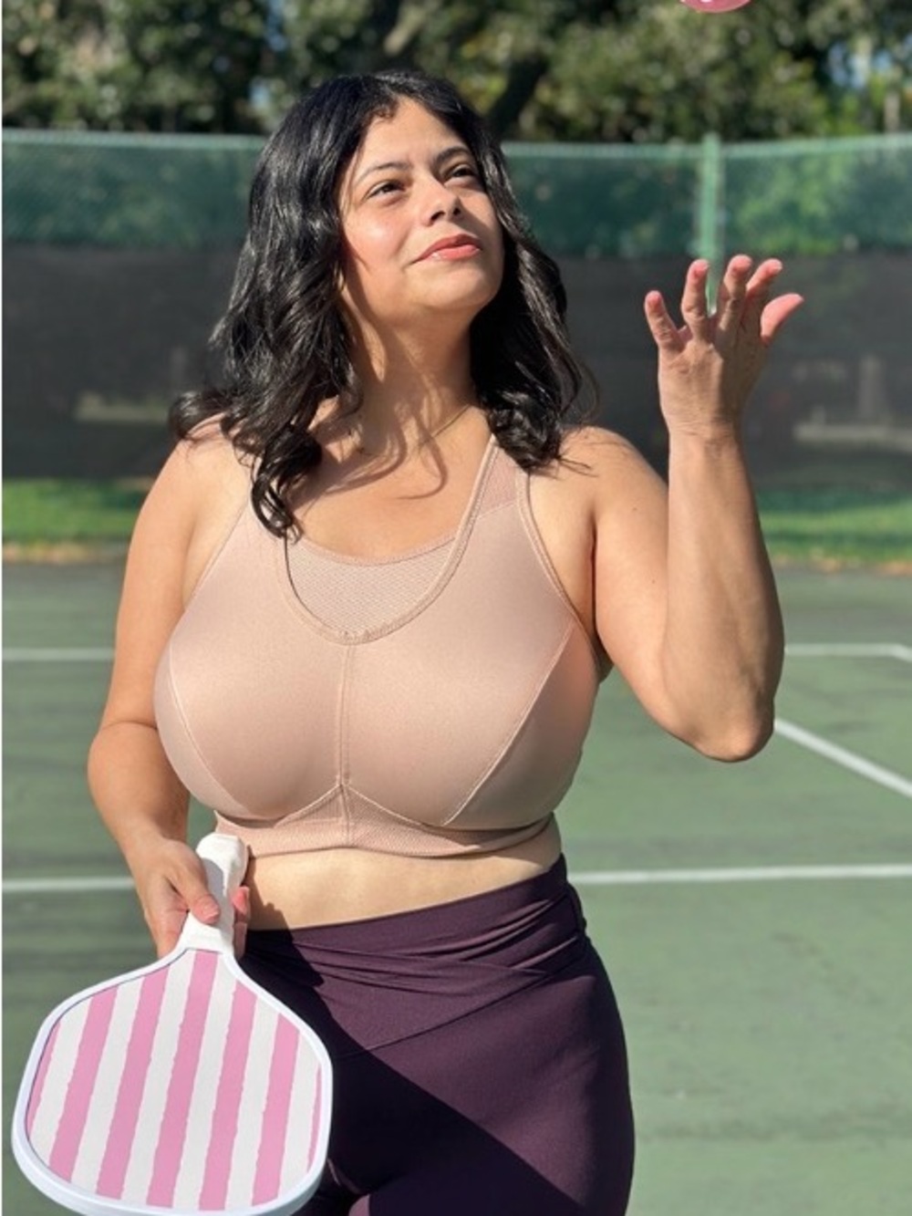 Glamorise No-Bounce Camisole Sports Wirefree Bra Tan Style 1066 Sz 50H